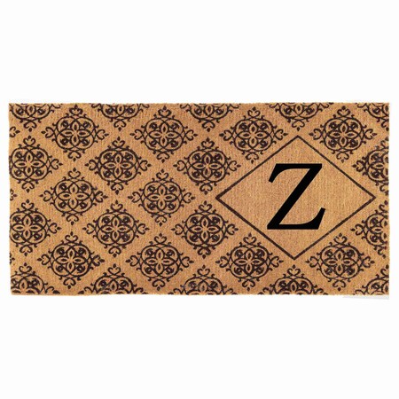 Monogram Door Mat, Black, Natural, 36 in W x 72 in L